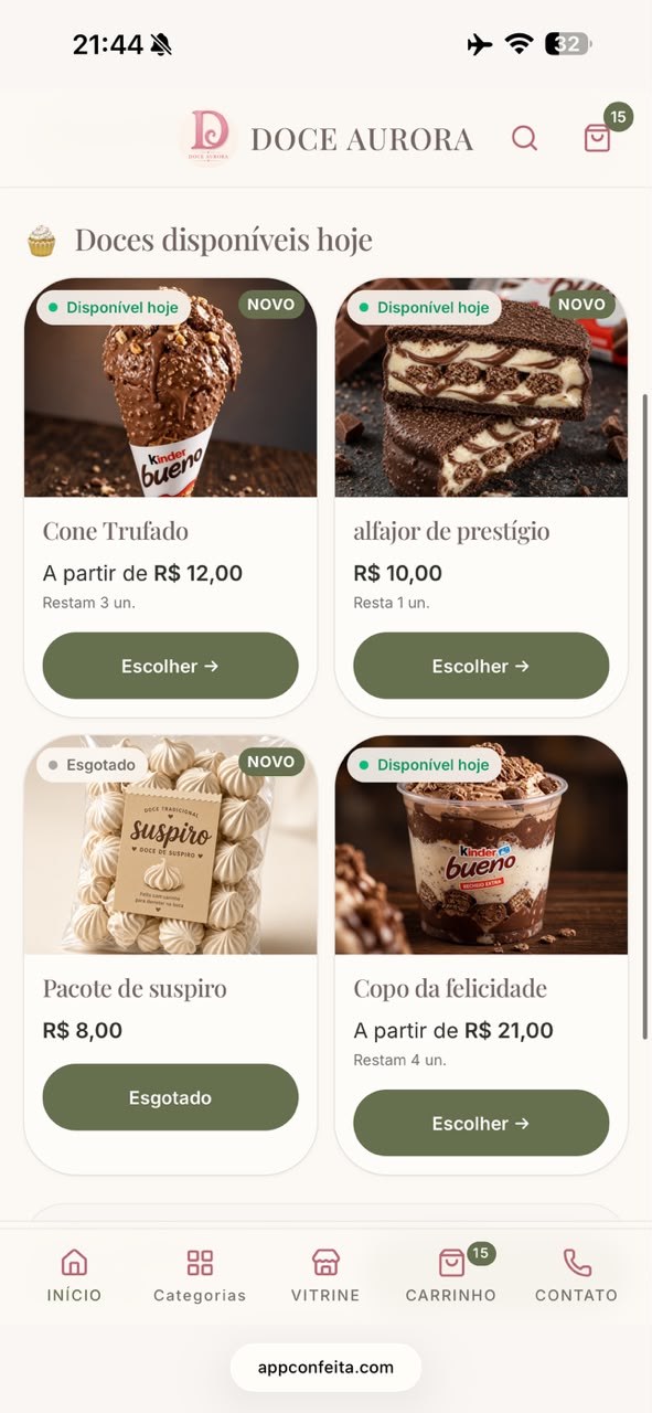 Vitrine do Dia — passo 3