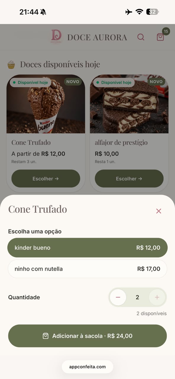 Vitrine do Dia — passo 1