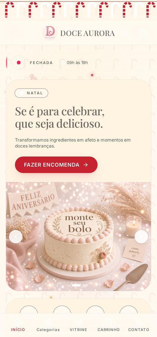 Catálogo com o tema Natal — passo 2