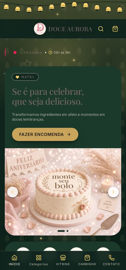 Catálogo com o tema Natal — passo 3