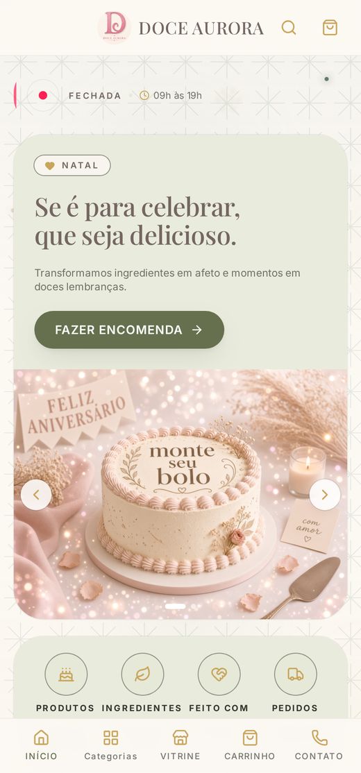 Catálogo com o tema Natal — passo 4